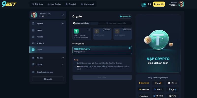 Giao Dịch Tại 9Bet