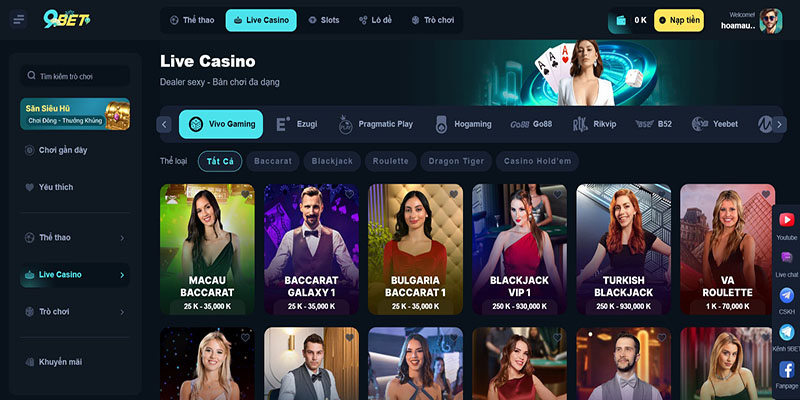 Live Casino 9Bet